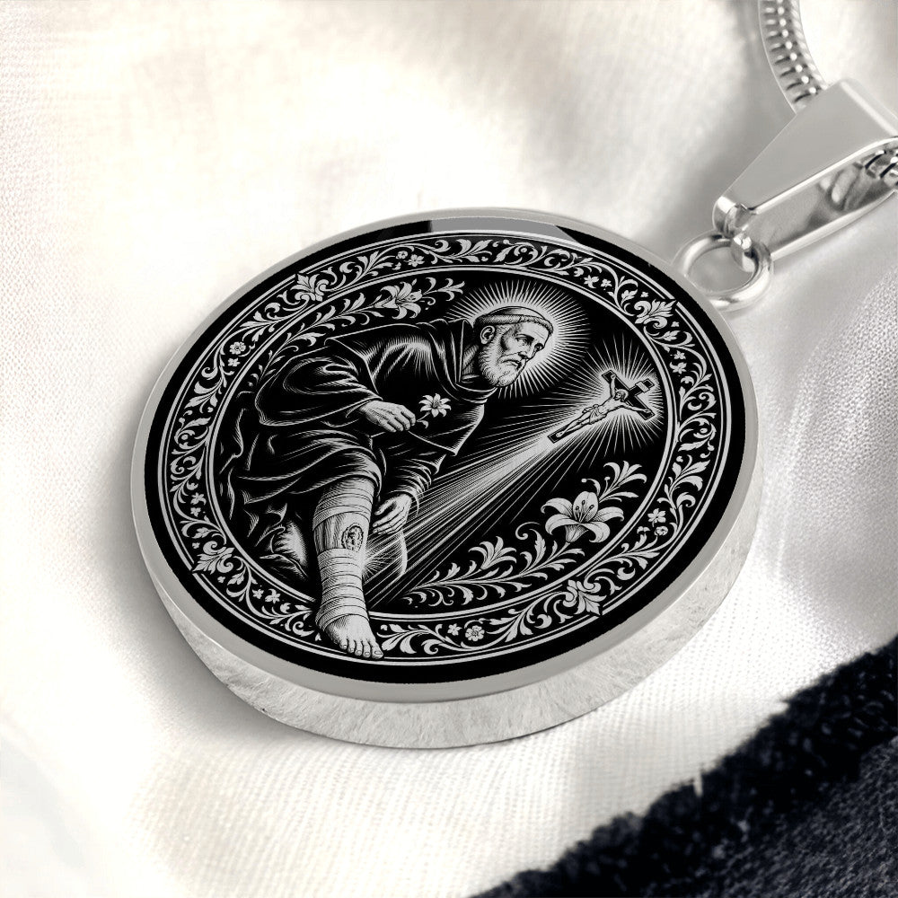 Saint Peregrine Laziosi Medal Necklace – Patron Saint of Cancer Patients