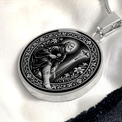 Saint Peregrine Laziosi Medal Necklace – Patron Saint of Cancer Patients