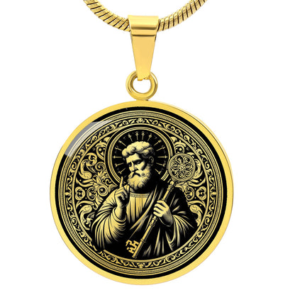 Saint Peter Medal Necklace – Patron Saint of the Church & Locksmiths