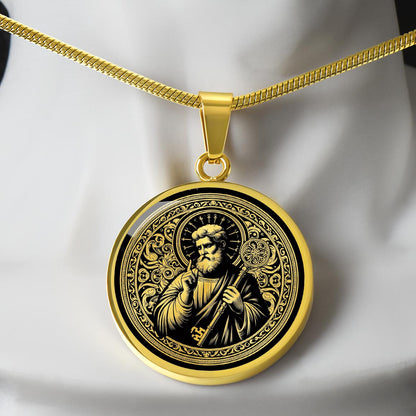 Saint Peter Medal Necklace – Patron Saint of the Church & Locksmiths