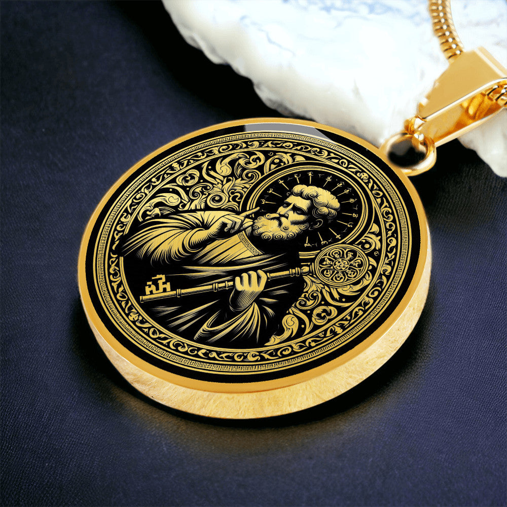 Saint Peter Medal Necklace – Patron Saint of the Church & Locksmiths
