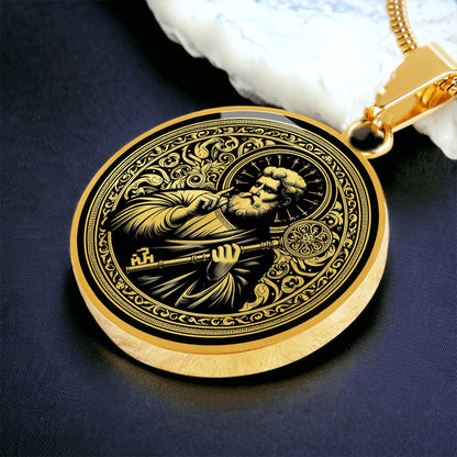 Saint Peter Medal Necklace – Patron Saint of the Church & Locksmiths
