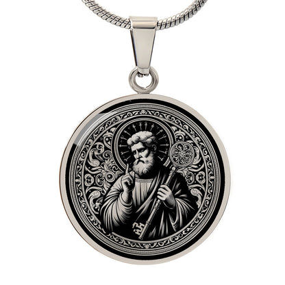 Saint Peter Medal Necklace – Patron Saint of the Church & Locksmiths