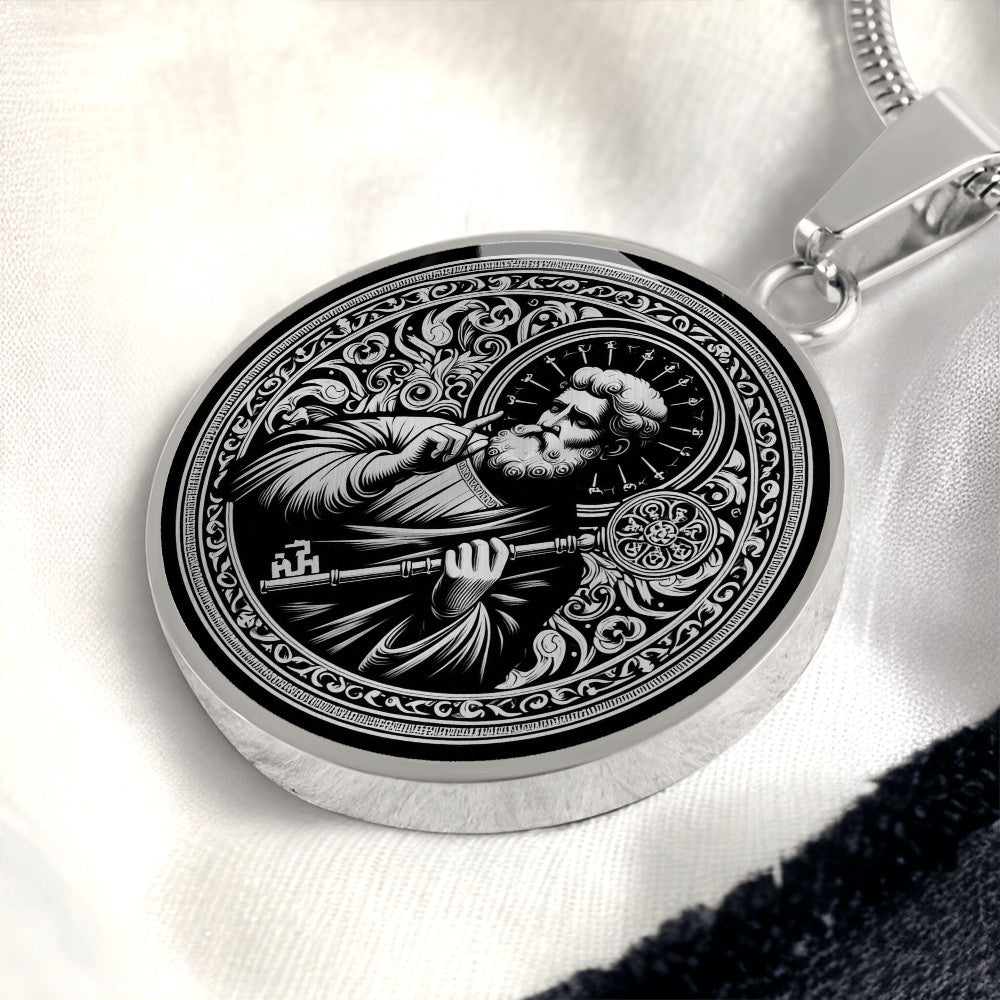Saint Peter Medal Necklace – Patron Saint of the Church & Locksmiths