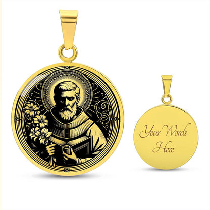 Saint Philip Neri Medal Necklace - Apostle of Rome, Patron of Joy
