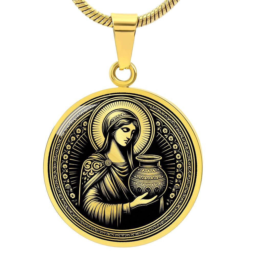 Saint Photini Medal Necklace – Patron Saint of Evangelists & Converts