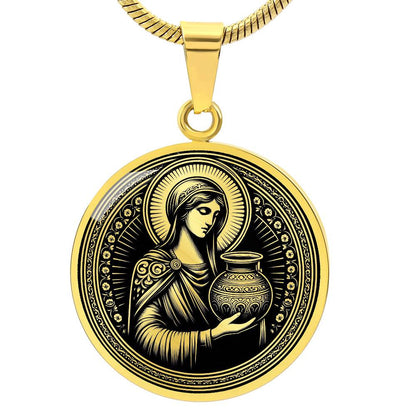 Saint Photini Medal Necklace – Patron Saint of Evangelists & Converts