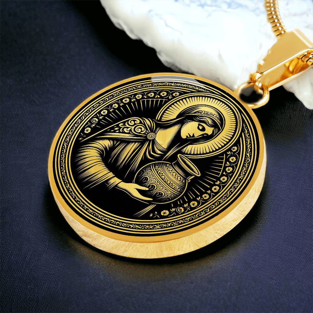 Saint Photini Medal Necklace – Patron Saint of Evangelists & Converts