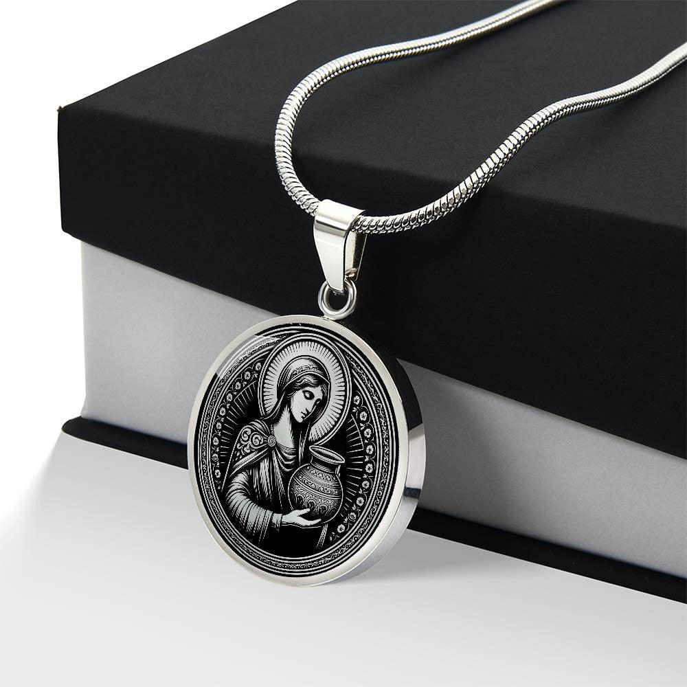 Saint Photini Medal Necklace – Patron Saint of Evangelists & Converts