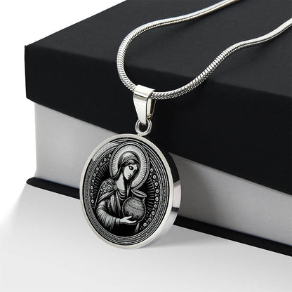 Saint Photini Medal Necklace – Patron Saint of Evangelists & Converts