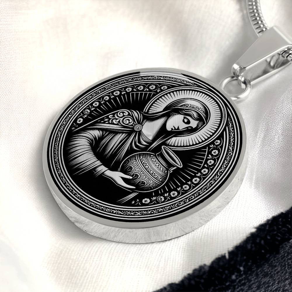 Saint Photini Medal Necklace – Patron Saint of Evangelists & Converts