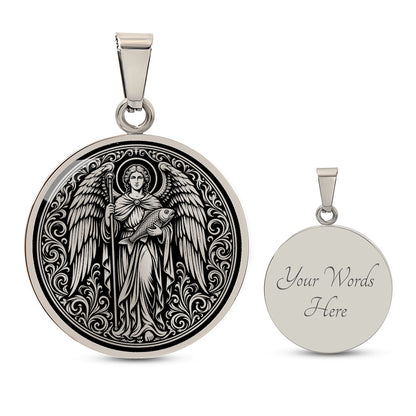 Saint Raphael the Archangel Medal Necklace – Patron Saint of Travelers and Healing