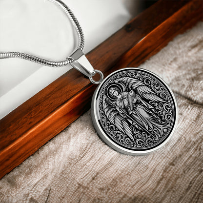 Saint Raphael the Archangel Medal Necklace – Patron Saint of Travelers and Healing