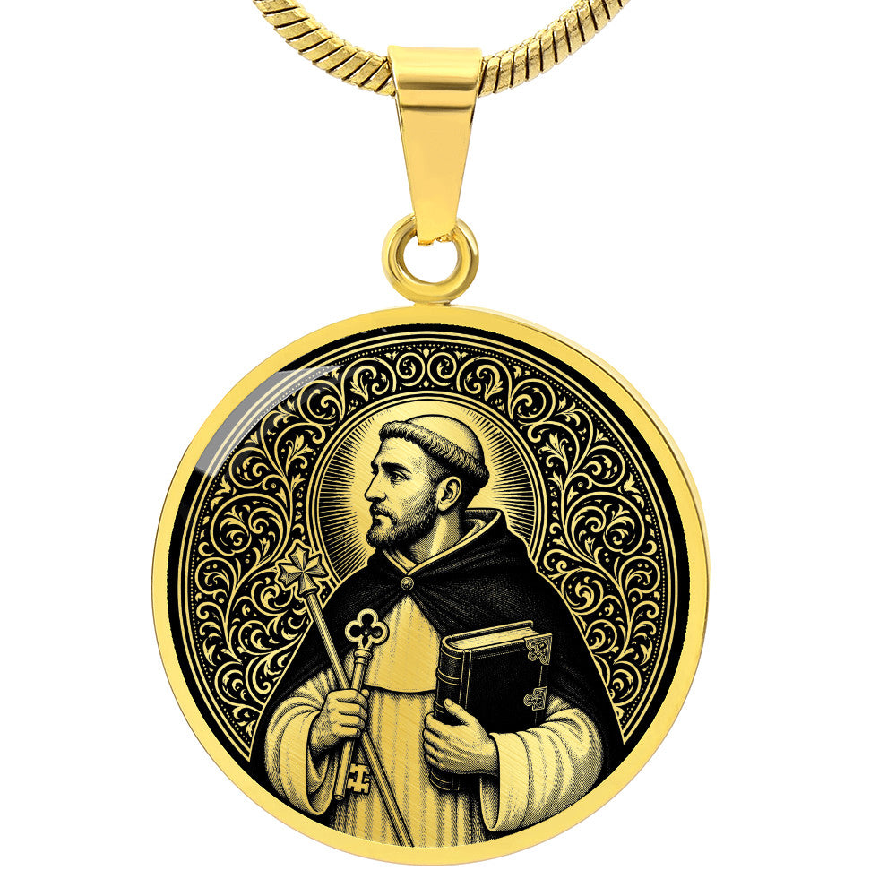 Saint Raymond of Peñafort Medal Necklace – Patron Saint of Lawyers & Canon Lawyers