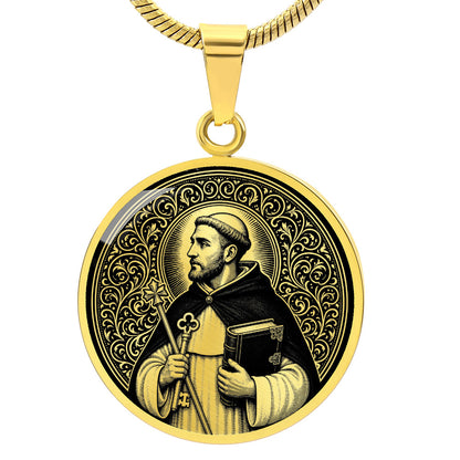 Saint Raymond of Peñafort Medal Necklace – Patron Saint of Lawyers & Canon Lawyers