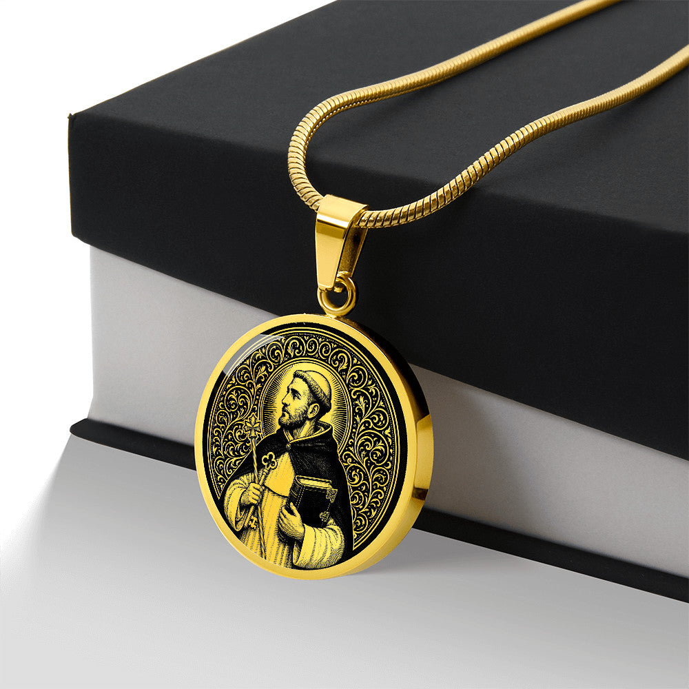 Saint Raymond of Peñafort Medal Necklace – Patron Saint of Lawyers & Canon Lawyers