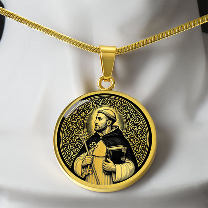 Saint Raymond of Peñafort Medal Necklace – Patron Saint of Lawyers & Canon Lawyers