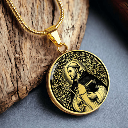Saint Raymond of Peñafort Medal Necklace – Patron Saint of Lawyers & Canon Lawyers