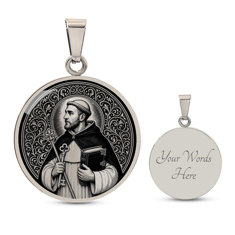 Saint Raymond of Peñafort Medal Necklace – Patron Saint of Lawyers & Canon Lawyers