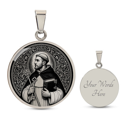 Saint Raymond of Peñafort Medal Necklace – Patron Saint of Lawyers & Canon Lawyers