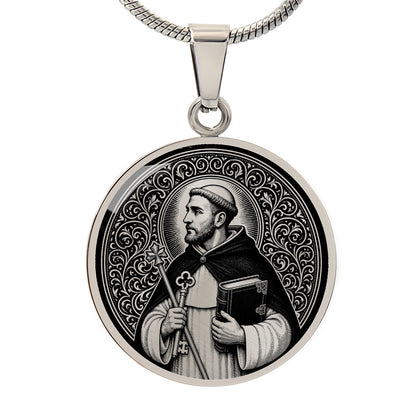 Saint Raymond of Peñafort Medal Necklace – Patron Saint of Lawyers & Canon Lawyers