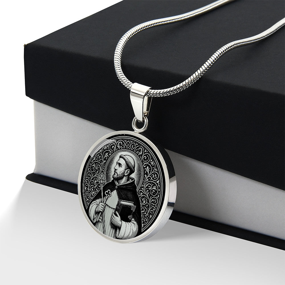 Saint Raymond of Peñafort Medal Necklace – Patron Saint of Lawyers & Canon Lawyers