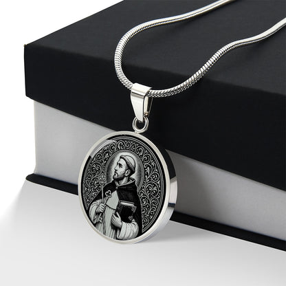 Saint Raymond of Peñafort Medal Necklace – Patron Saint of Lawyers & Canon Lawyers