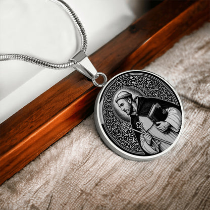Saint Raymond of Peñafort Medal Necklace – Patron Saint of Lawyers & Canon Lawyers