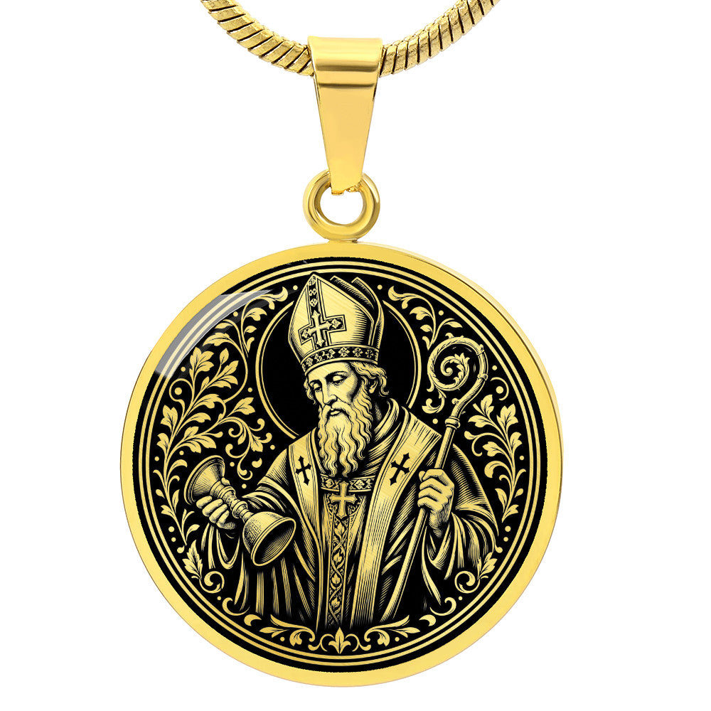 Saint Richard of Chichester Medal Necklace – Patron Saint of Coachmen and Sussex