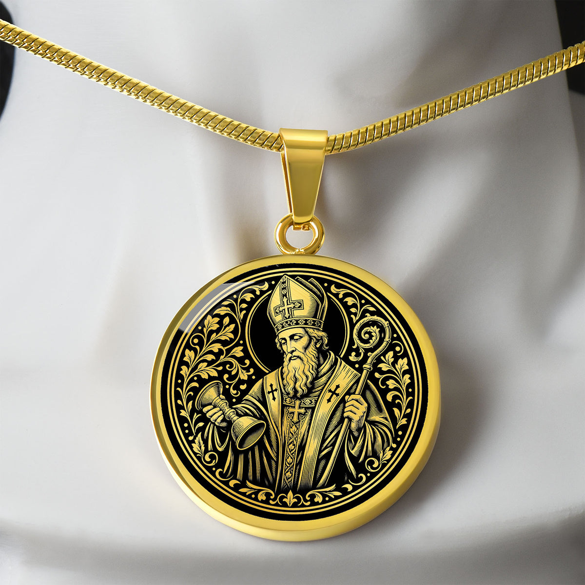 Saint Richard of Chichester Medal Necklace – Patron Saint of Coachmen and Sussex