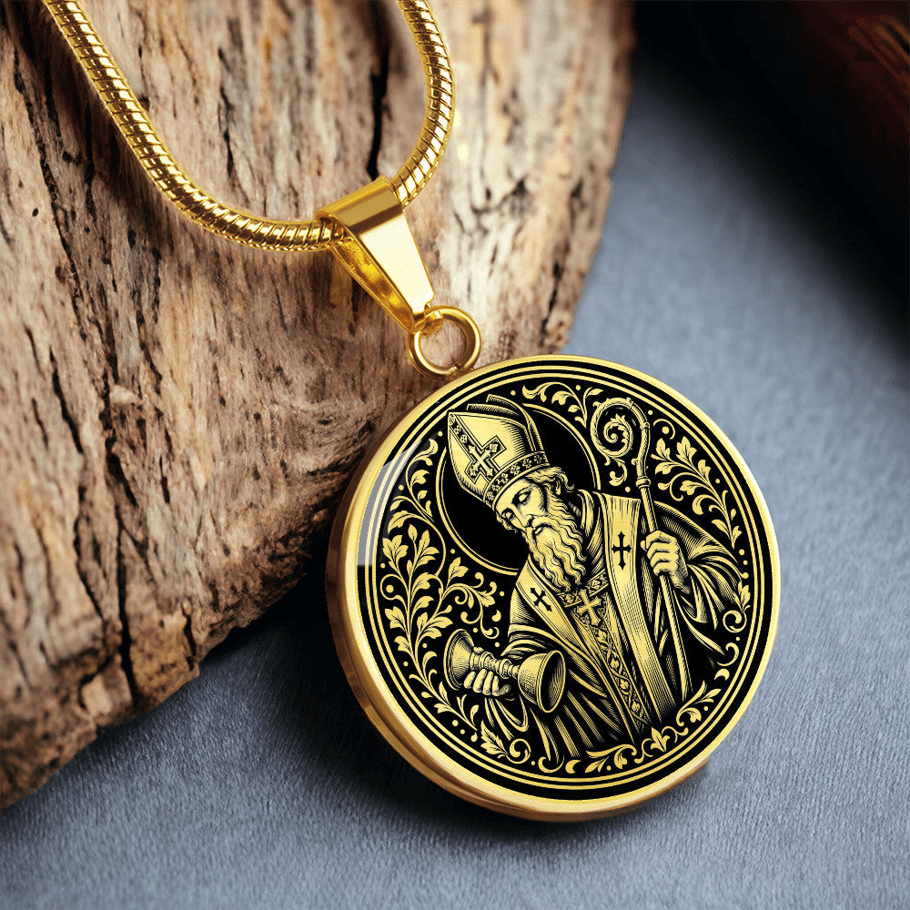Saint Richard of Chichester Medal Necklace – Patron Saint of Coachmen and Sussex