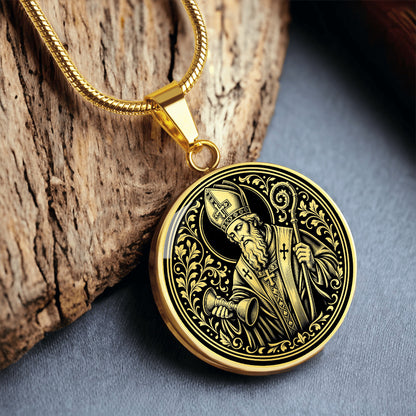 Saint Richard of Chichester Medal Necklace – Patron Saint of Coachmen and Sussex