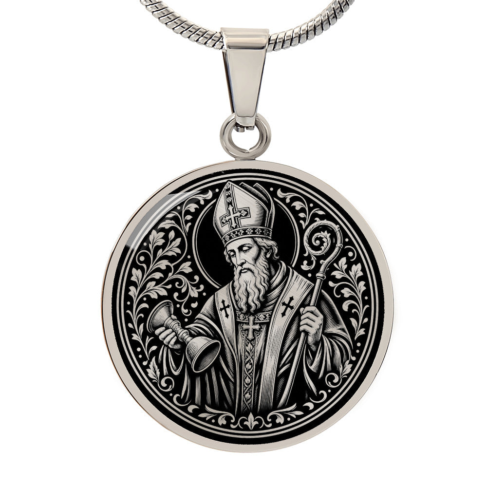 Saint Richard of Chichester Medal Necklace – Patron Saint of Coachmen and Sussex