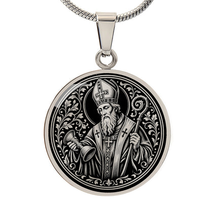 Saint Richard of Chichester Medal Necklace – Patron Saint of Coachmen and Sussex