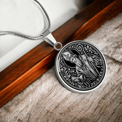 Saint Richard of Chichester Medal Necklace – Patron Saint of Coachmen and Sussex