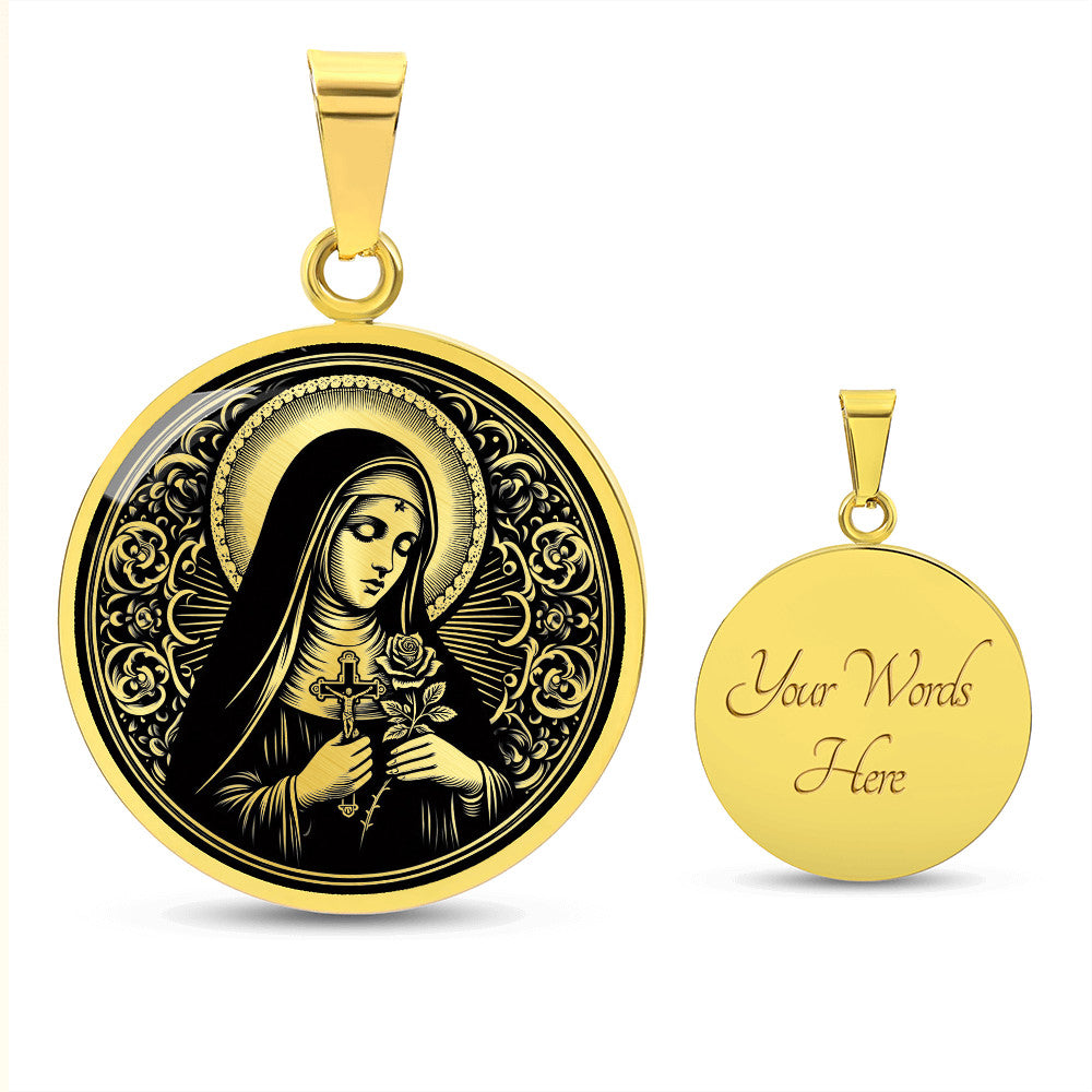 Saint Rita of Cascia Medal Necklace - Patron Saint of Impossible Causes