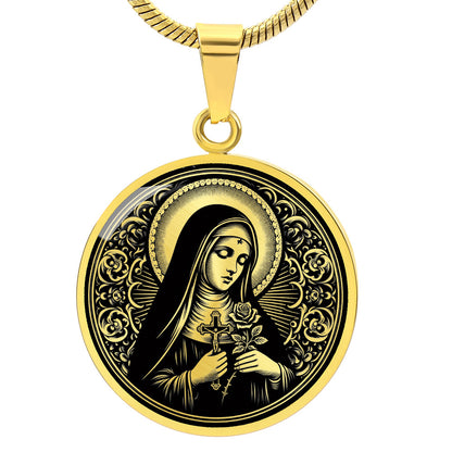 Saint Rita of Cascia Medal Necklace - Patron Saint of Impossible Causes