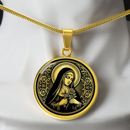 Saint Rita of Cascia Medal Necklace - Patron Saint of Impossible Causes