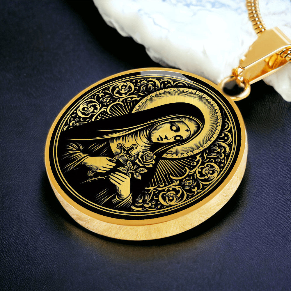 Saint Rita of Cascia Medal Necklace - Patron Saint of Impossible Causes