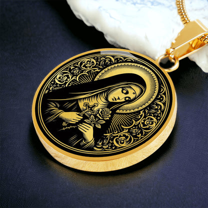 Saint Rita of Cascia Medal Necklace - Patron Saint of Impossible Causes