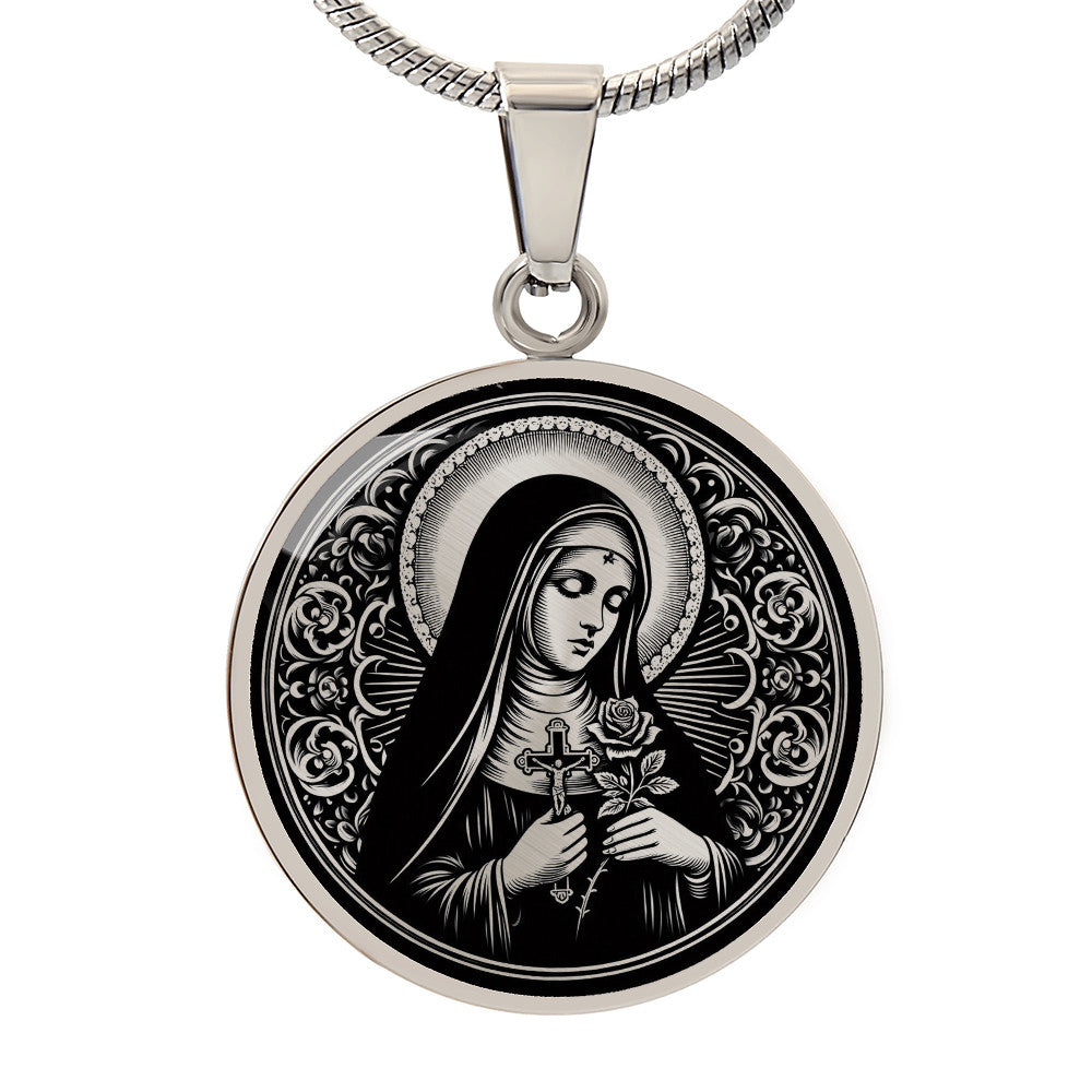 Saint Rita of Cascia Medal Necklace - Patron Saint of Impossible Causes