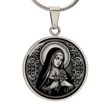 Saint Rita of Cascia Medal Necklace - Patron Saint of Impossible Causes