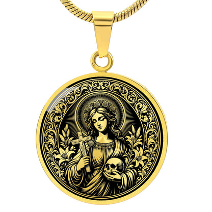 Saint Rosalia of Palermo Medal Necklace – Patron Saint of Sicily & Protection from Illness