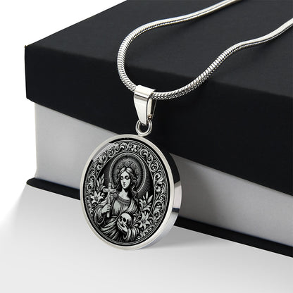 Saint Rosalia of Palermo Medal Necklace – Patron Saint of Sicily & Protection from Illness