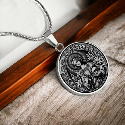 Saint Rosalia of Palermo Medal Necklace – Patron Saint of Sicily & Protection from Illness