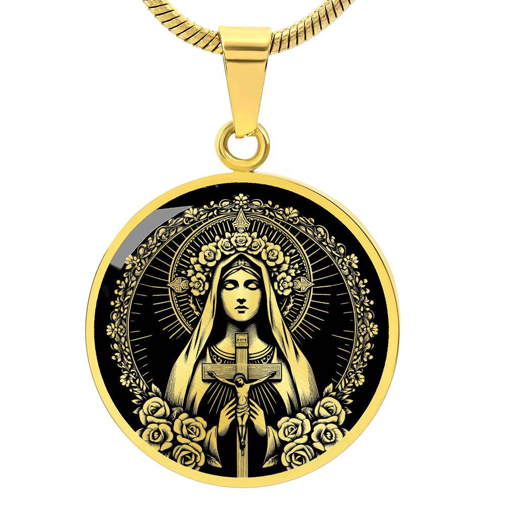 Saint Rose of Lima Medal Necklace- Rosa de Lima, Patron Saint of the Americas