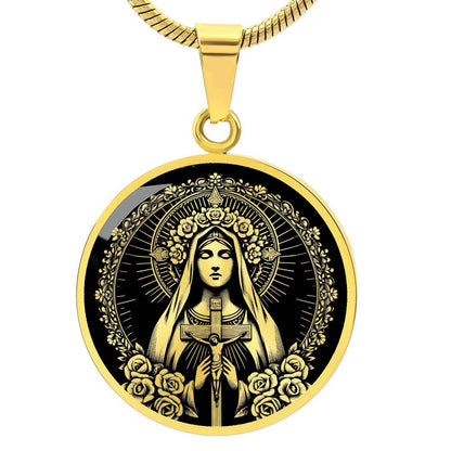 Saint Rose of Lima Medal Necklace- Rosa de Lima, Patron Saint of the Americas