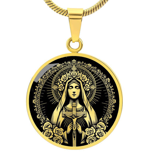 Saint Rose of Lima Medal Necklace- Rosa de Lima, Patron Saint of the Americas
