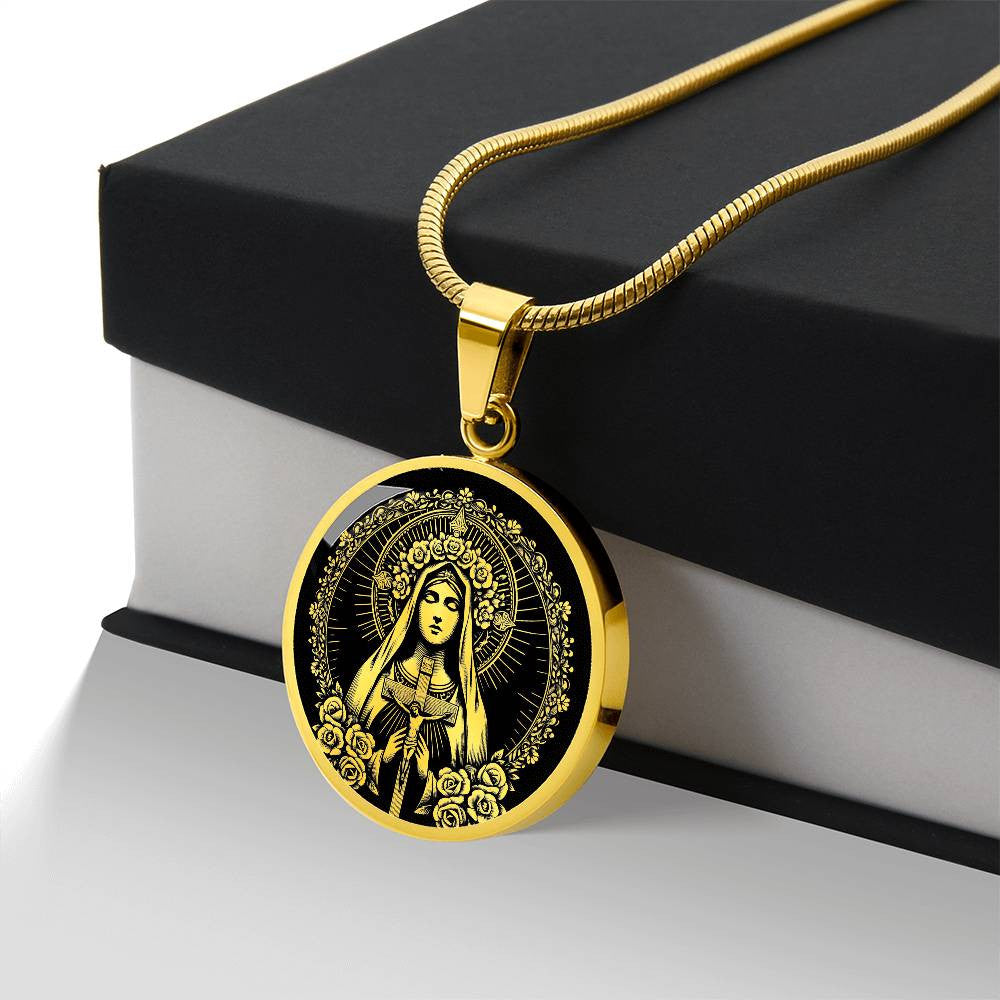 Saint Rose of Lima Medal Necklace- Rosa de Lima, Patron Saint of the Americas
