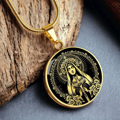 Saint Rose of Lima Medal Necklace- Rosa de Lima, Patron Saint of the Americas